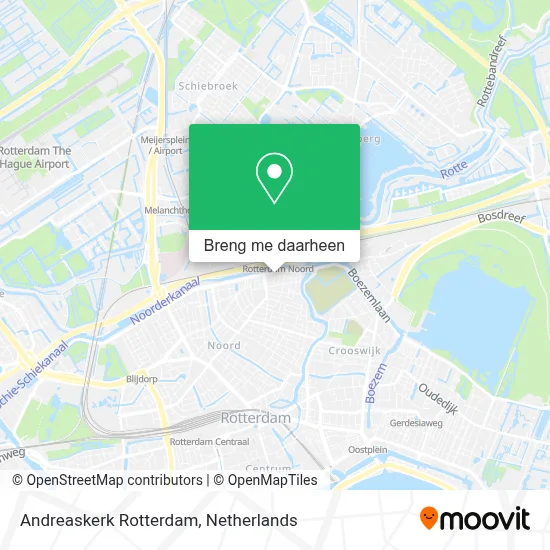 Andreaskerk Rotterdam kaart