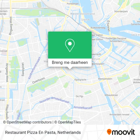 Restaurant Pizza En Pasta kaart
