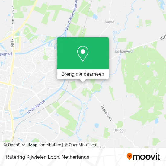 Ratering Rijwielen Loon kaart