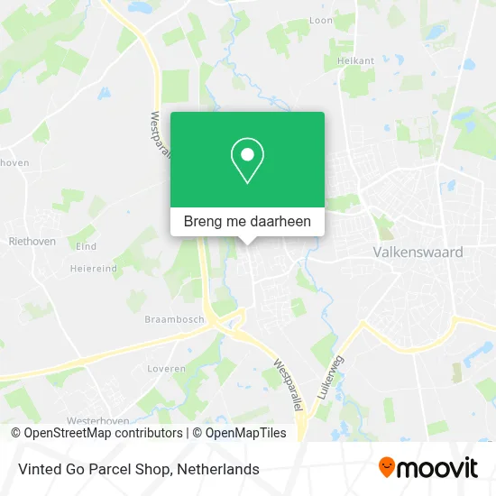Vinted Go Parcel Shop kaart