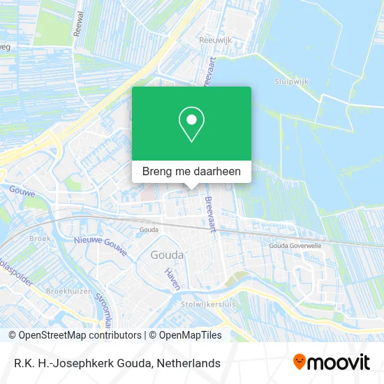 R.K. H.-Josephkerk Gouda kaart
