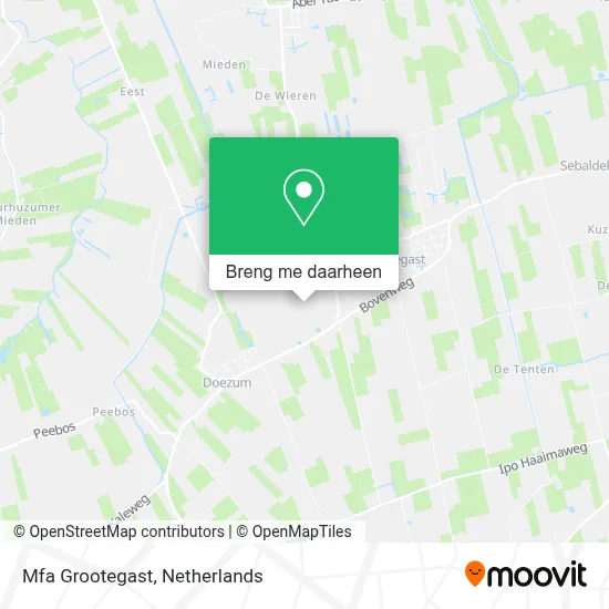 Mfa Grootegast kaart
