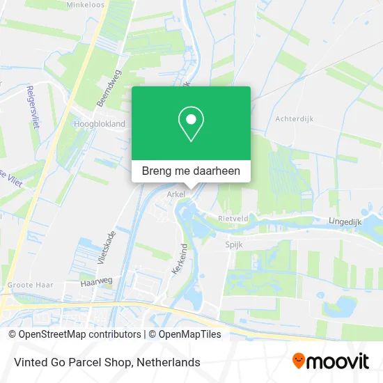 Vinted Go Parcel Shop kaart