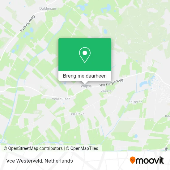 Vce Westerveld kaart