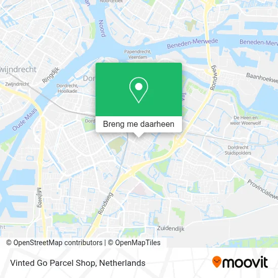 Vinted Go Parcel Shop kaart