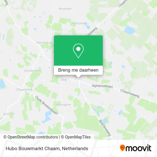 Hubo Bouwmarkt Chaam kaart