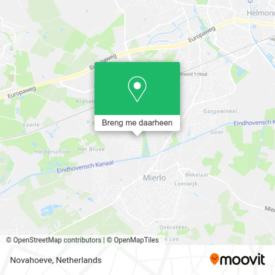 Novahoeve kaart