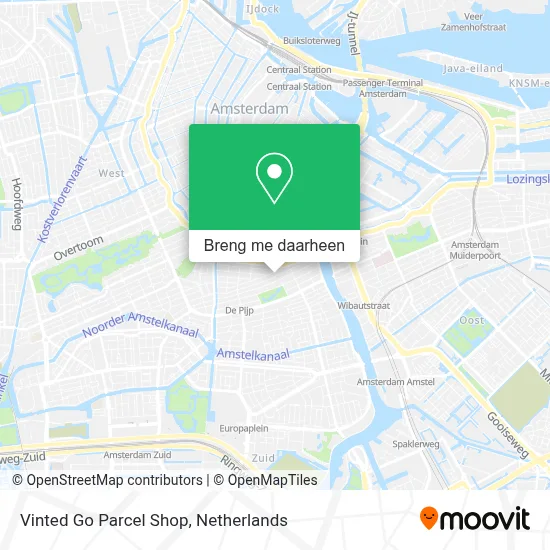 Vinted Go Parcel Shop kaart