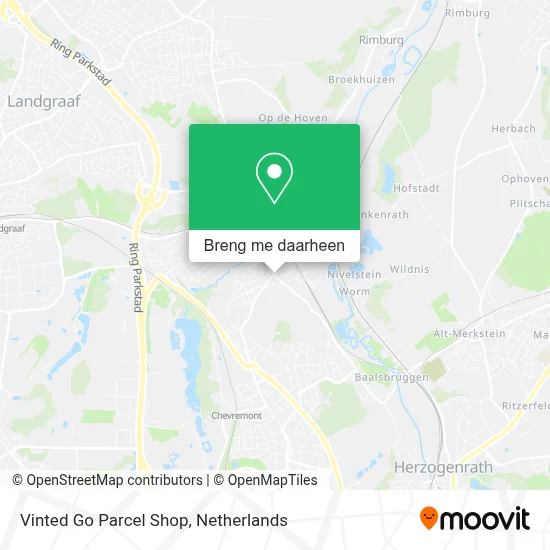 Vinted Go Parcel Shop kaart