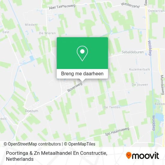 Poortinga & Zn Metaalhandel En Constructie kaart