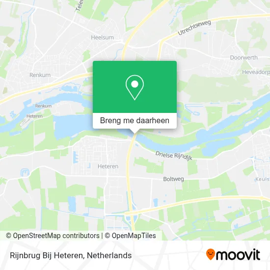 Rijnbrug Bij Heteren kaart