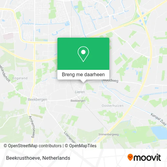 Beekrusthoeve kaart