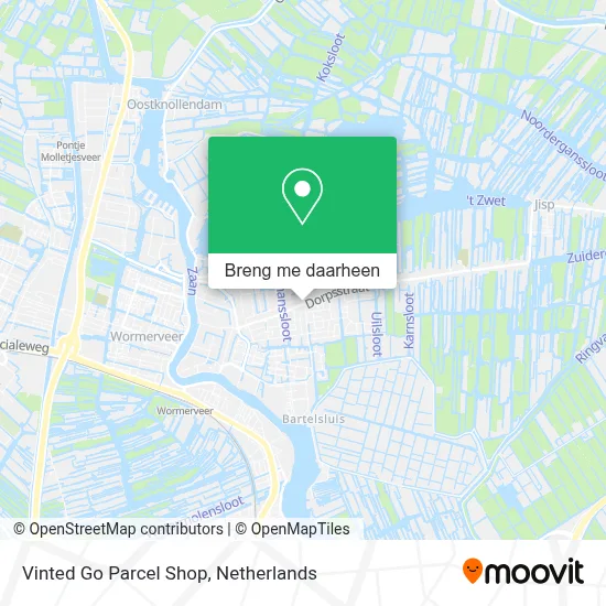 Vinted Go Parcel Shop kaart