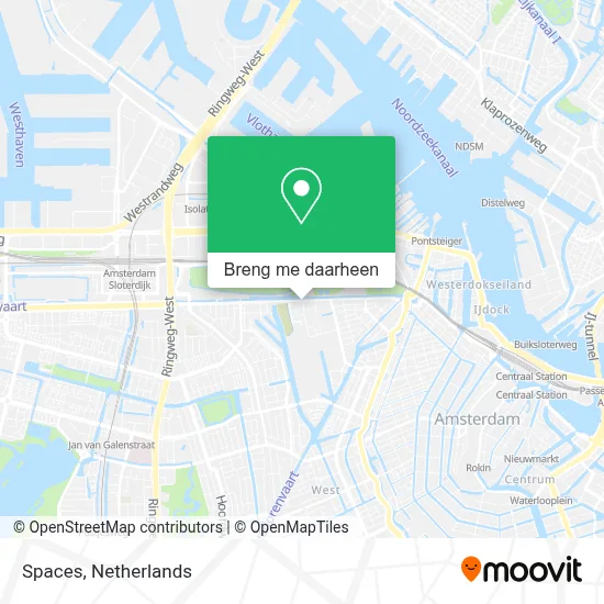 Spaces kaart