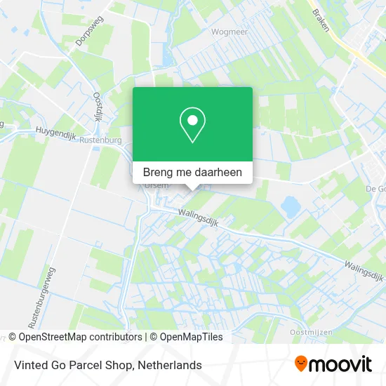 Vinted Go Parcel Shop kaart