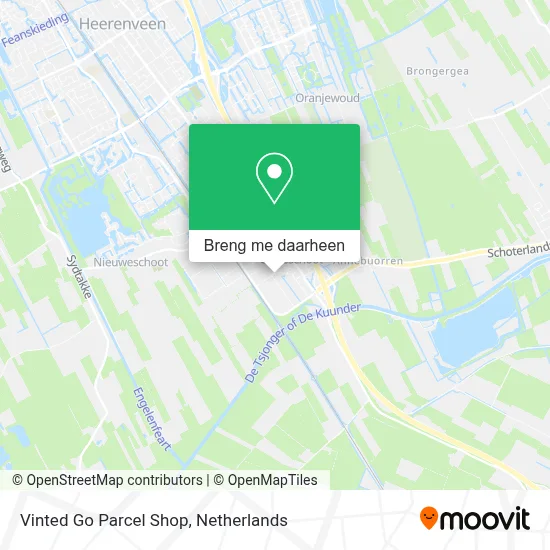 Vinted Go Parcel Shop kaart