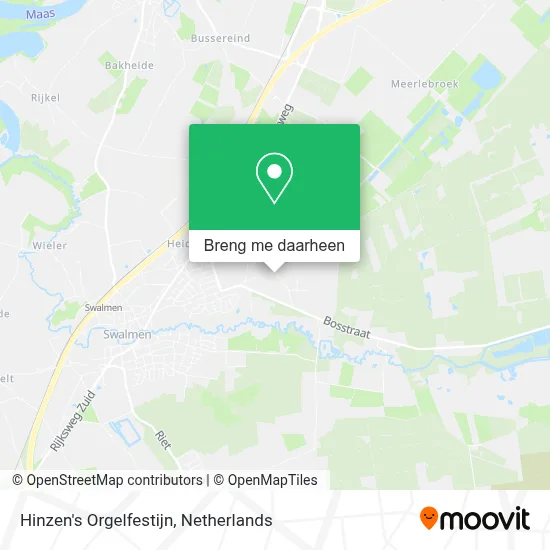 Hinzen's Orgelfestijn kaart