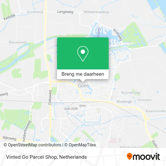Vinted Go Parcel Shop kaart