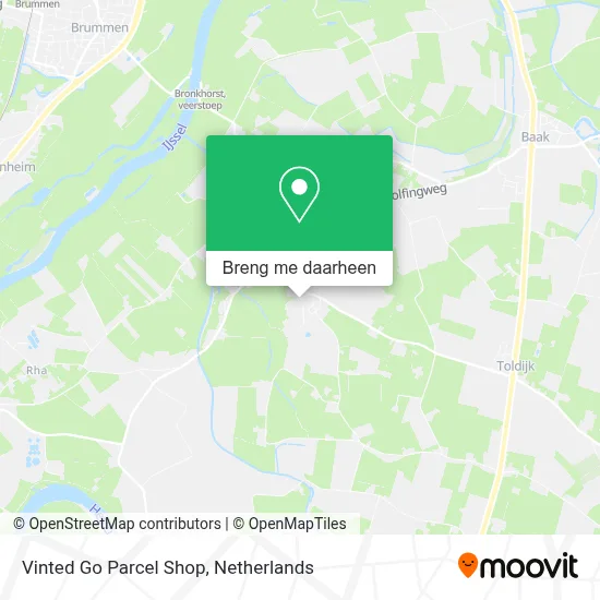 Vinted Go Parcel Shop kaart