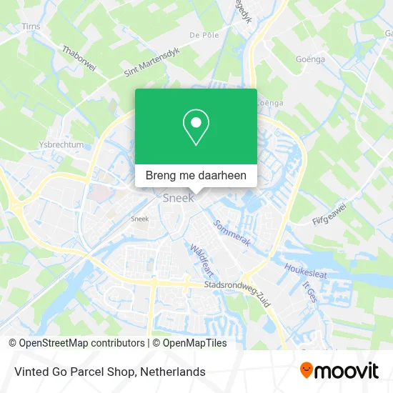 Vinted Go Parcel Shop kaart