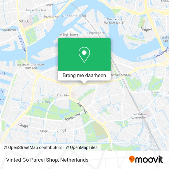 Vinted Go Parcel Shop kaart