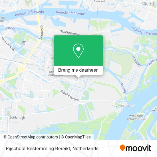 Rijschool Bestemming Bereikt kaart