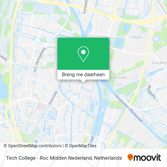 Tech College - Roc Midden Nederland kaart