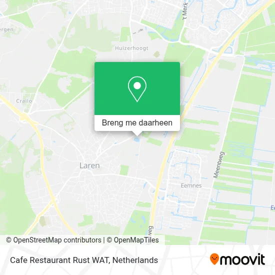 Cafe Restaurant Rust WAT kaart