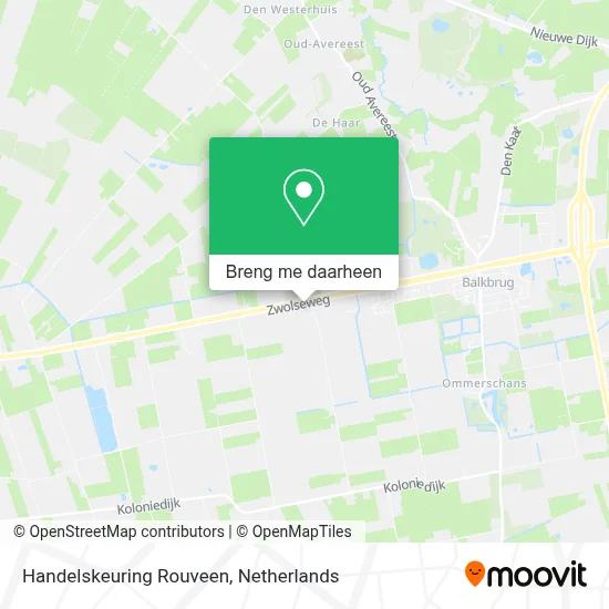 Handelskeuring Rouveen kaart
