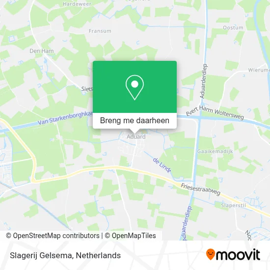 Slagerij Gelsema kaart