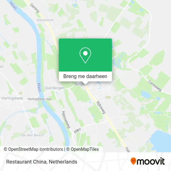Restaurant China kaart