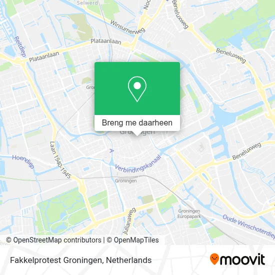 Fakkelprotest Groningen kaart