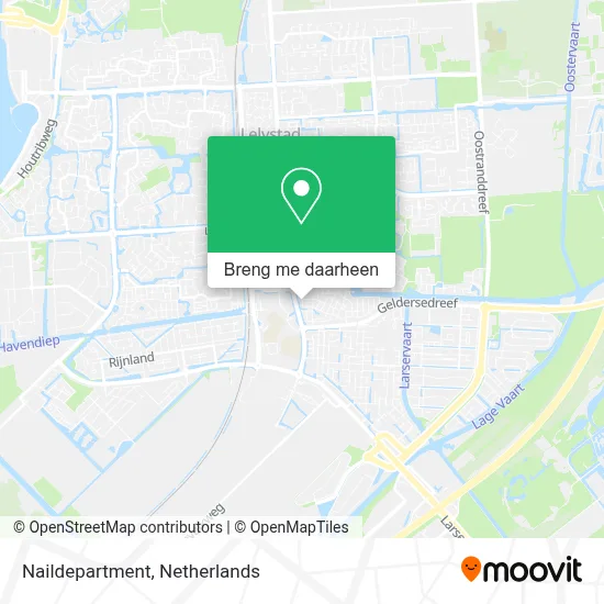 Naildepartment kaart