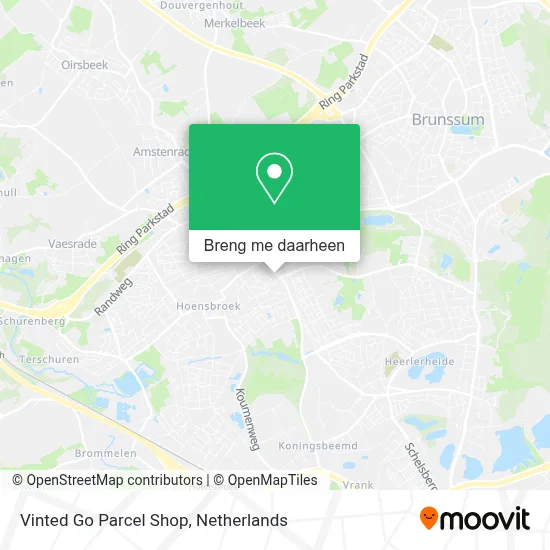 Vinted Go Parcel Shop kaart