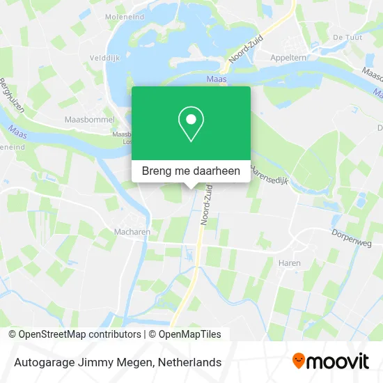 Autogarage Jimmy Megen kaart