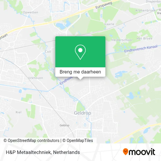 H&P Metaaltechniek kaart