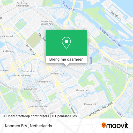 Koomen B.V. kaart