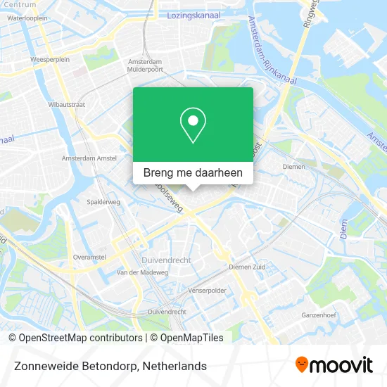 Zonneweide Betondorp kaart