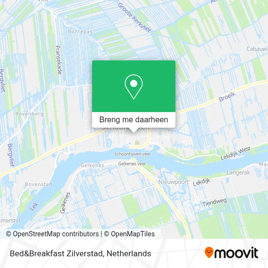 Bed&Breakfast Zilverstad kaart