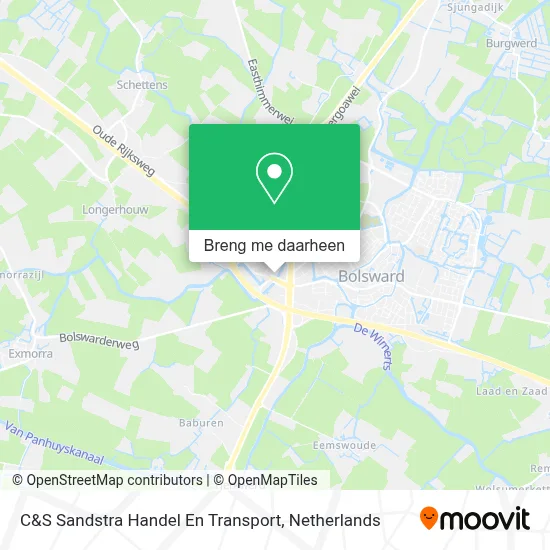 C&S Sandstra Handel En Transport kaart