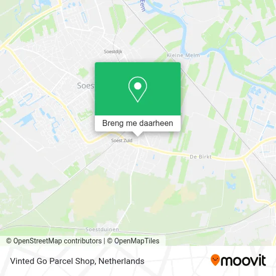 Vinted Go Parcel Shop kaart