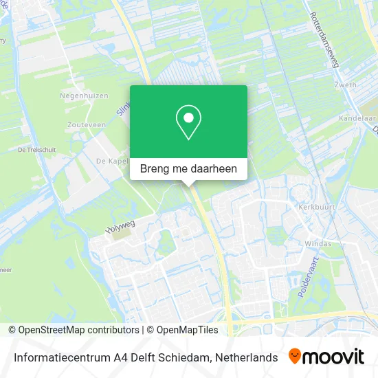 Informatiecentrum A4 Delft Schiedam kaart