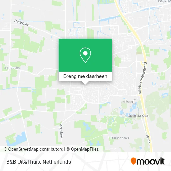 B&B Uit&Thuis kaart