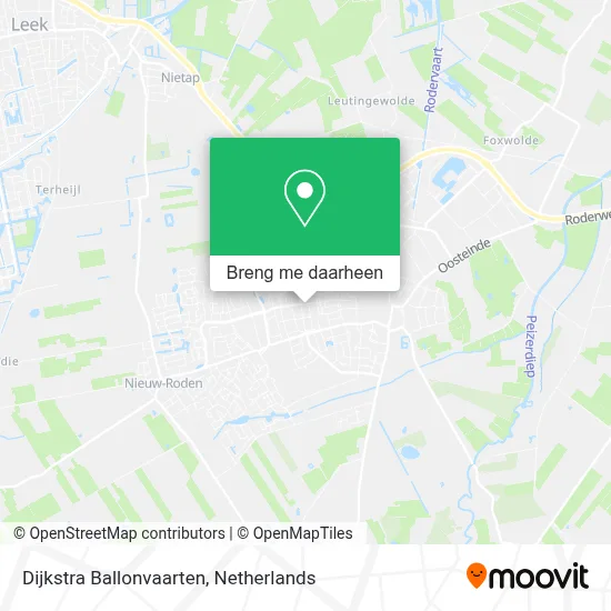 Dijkstra Ballonvaarten kaart