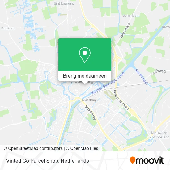 Vinted Go Parcel Shop kaart