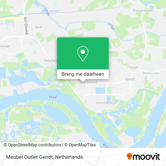 Meubel Outlet Gendt kaart