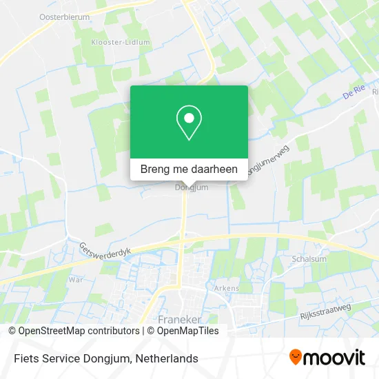 Fiets Service Dongjum kaart