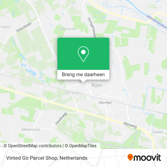 Vinted Go Parcel Shop kaart