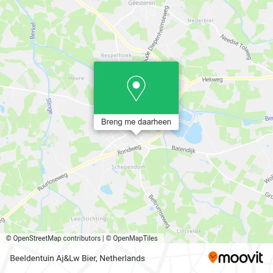 Beeldentuin Aj&Lw Bier kaart