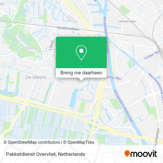 Pakketdienst Overvliet kaart